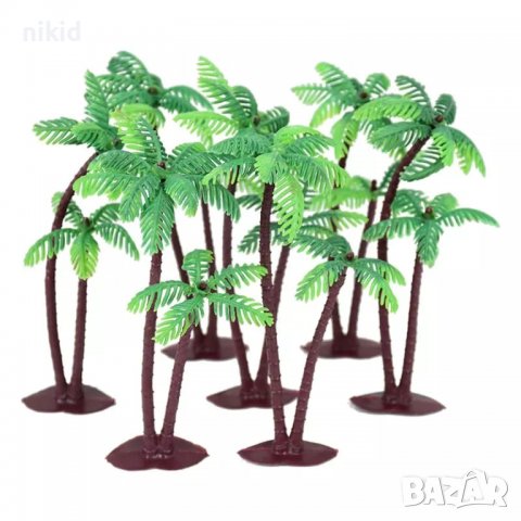 Изкуствена декоративна палма палми пластмасов топер украса за торта парти и др., снимка 3 - Други - 27481755