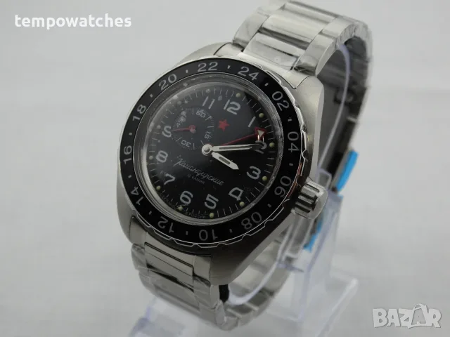 ВОСТОК КОМАНДИРСКИЕ АВТОМАТИЧЕН-GMT ref: 02019А, снимка 10 - Мъжки - 41667266