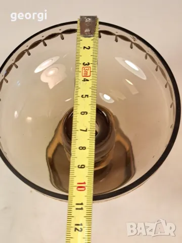 стъклен свещник с позлата 25/1, снимка 7 - Декорация за дома - 49886032