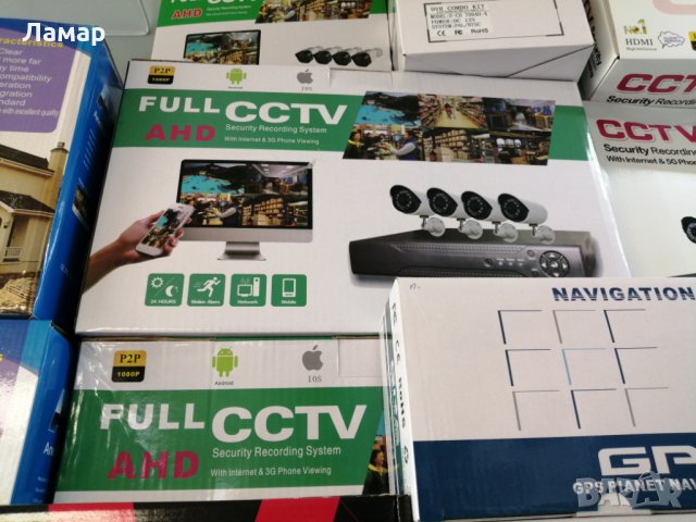 CCTV Комплект 4 камери + DVR за вътрешно / външно видео наблюдение нощно виждане, снимка 8 - Комплекти за видеонаблюдение - 29262672
