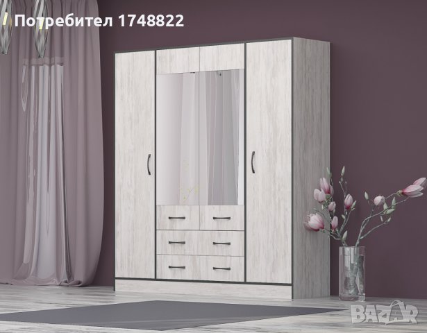 Гардероб Лайт с чекмеджета, снимка 2 - Гардероби - 38560943