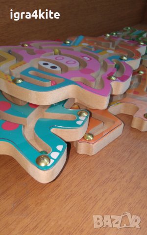 Дървени магнитни лабиринти 10 модела с животни НОВО! / Дървени играчки, снимка 11 - Образователни игри - 37518511