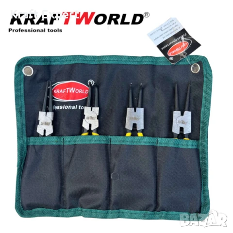 Комплект Зегер Клещи KraftWorld 180mm за Вътрешни и Външни Зегерки 7″, снимка 1
