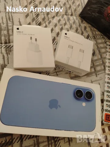IPhone 16 128GB Blue + Huawei Watch GT 7 Pro, снимка 4 - Apple iPhone - 56136127