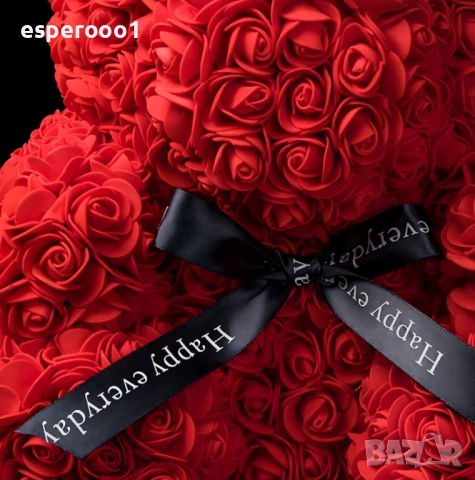 Плюшено мече от LED рози, снимка 3 - Романтични подаръци - 52940103