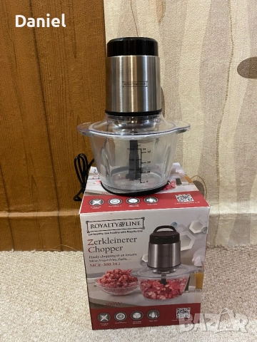 Чопър / електрически мини измельчител Royalty Line MCE-300, 300 W, стъклена купа, снимка 4 - Чопъри и пасатори - 52460230