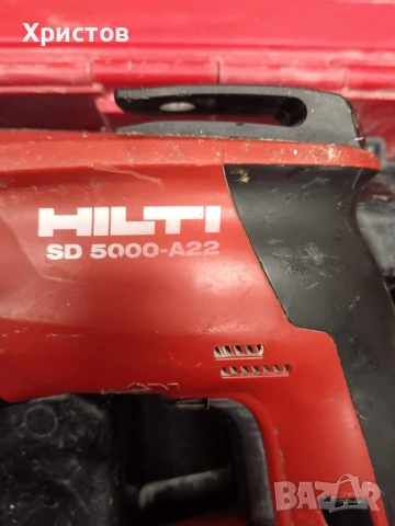 Цена 400€ Аумулаторен винтоверт за гипсокартон Hilti SD 5000-A22. Две батерии зарядно, снимка 4 - Винтоверти - 53878539