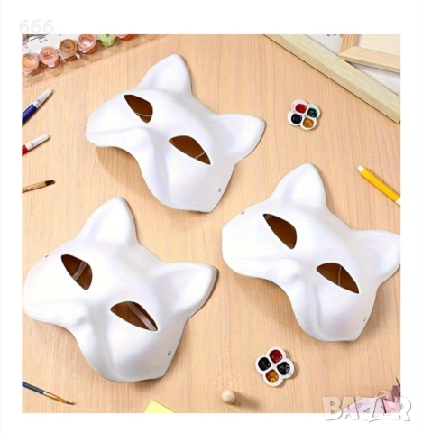 Комплект от 5 броя Котешки маски за лице Направи си сам аниме маски