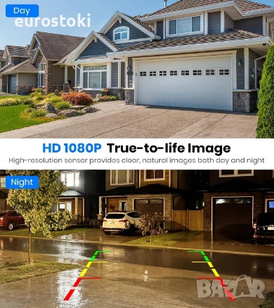 AUTO-VOX комплект соларна камера за заден ход с монитор, монитор 5 инча безжична HD камера , снимка 3 - Аксесоари и консумативи - 51291471