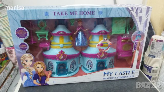 Музикален замък Замръзналото кралство Frozen с обзавеждане и фигурка Анна - 6890, снимка 2 - Кукли - 38414768
