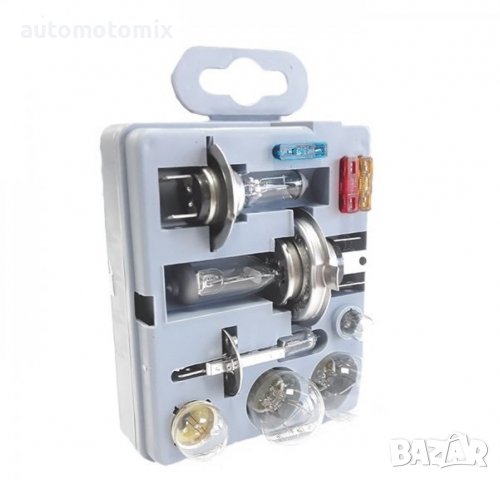 Авариен резервен комплект от крушки Н4, Н1, Н7, Бушони, комплект от 10 части - 281127, снимка 2 - Аксесоари и консумативи - 39695475