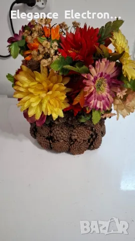 Кошница от шишарки. , снимка 3 - Декорация за дома - 49937755