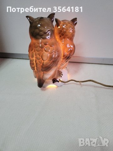 нощна лампа в формата на двойка бухали, снимка 2 - Настолни лампи - 42254825