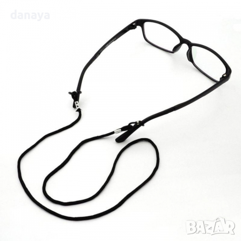 2786 Черна връзка за очила, 66см, снимка 6 - Други - 36576803