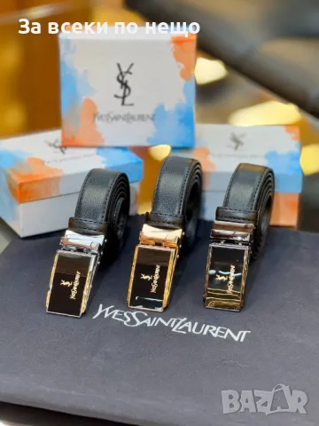 Calvin Klein🔝Gucci🔝Saint Laurent🔝Dior🔝Celine🔝Prada🔝LV🔝Guess Колан ЕСТЕСТВЕНА КОЖА Код D1856, снимка 3 - Колани - 49150112