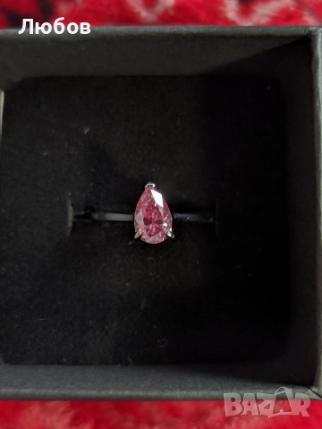 Нов сребърен пръстен с мойсанит