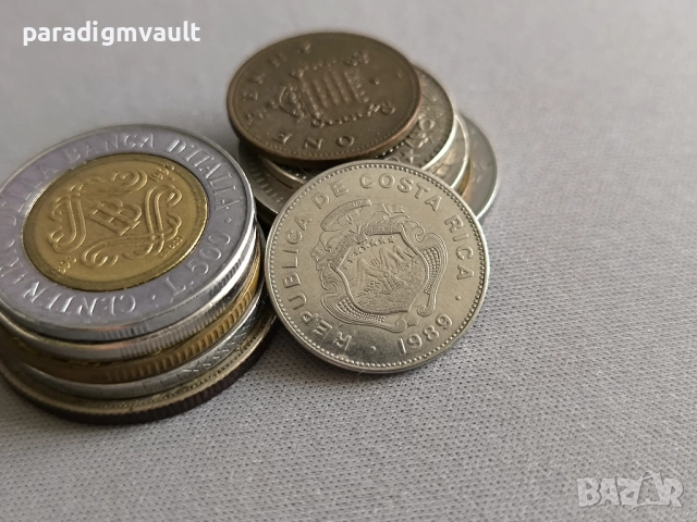 Монета - Коста Рика - 1 колон | 1989г., снимка 2 - Нумизматика и бонистика - 52867457
