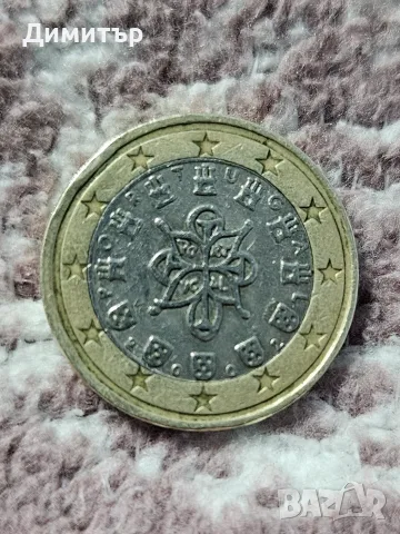 Рядка Португалска монета от 1€ 2002 r.
