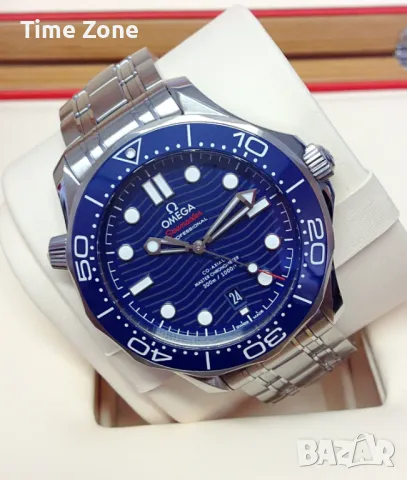 Omega Seamaster Diver 300M 42mm Steel Blue Wave Dial Ceramic Automatic, снимка 3 - Мъжки - 48183866