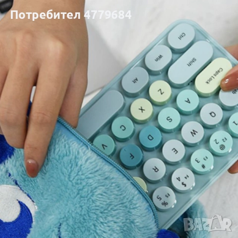 Клавиатура  Брой клавиши: 68 Свързване: Безжично 2.4G чрез USB приемник Захранване: 2 x AAA батерии , снимка 2 - Друга електроника - 54069806