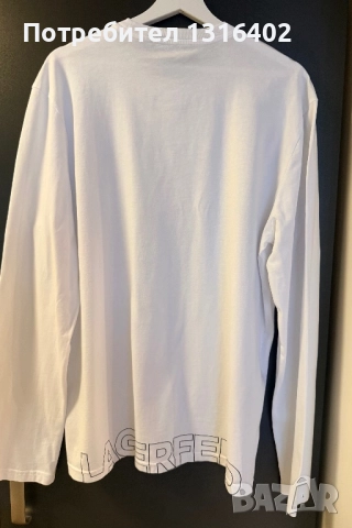 Мъжка памучна блуза Karl Lagerfeld размер XL, снимка 4 - Блузи - 51974595