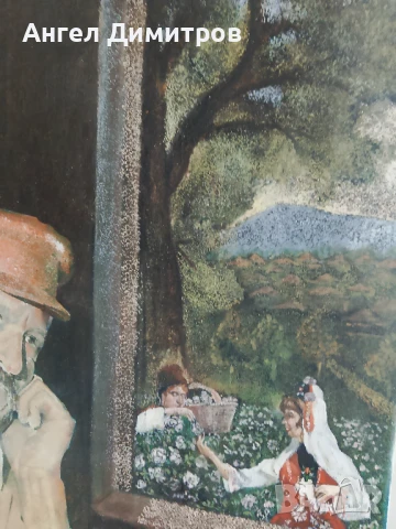 Страхотна картина платно 1970 г, снимка 5 - Картини - 51167400