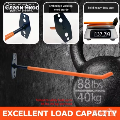 Настенни куки за гараж, снимка 2 - Аксесоари и консумативи - 52823141