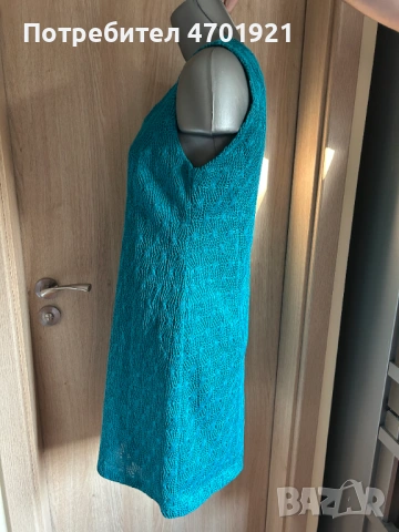 Дамска тюркоазена рокля, снимка 9 - Рокли - 53136602