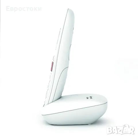 Безжичен стационарен телефон Gigaset DECT E290 големи бутони – Бял.  Има български език, снимка 4 - Стационарни телефони и факсове - 49622200
