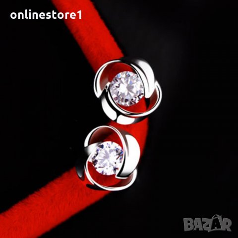 Сребърни Обеци Елеганс - 925 печат сребро BA204, снимка 11 - Обеци - 28147464