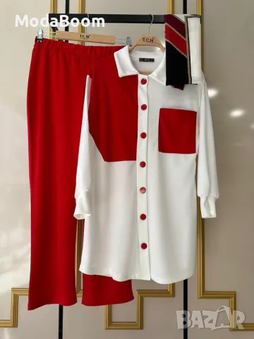 Промоция💥Елегантна риза тип туника и панталон, снимка 3 - Комплекти - 48062803