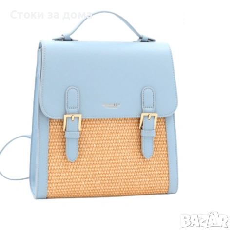 Кокетна дамска раница със сламени детайли, снимка 6 - Чанти - 53304695