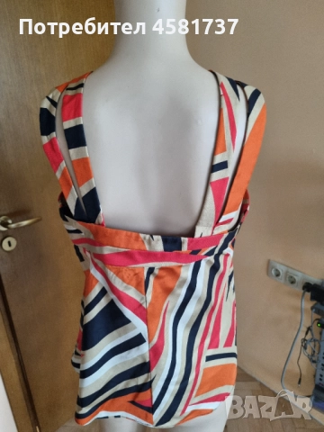 Копринен топ Nine West, размер М/L, снимка 4 - Корсети, бюстиета, топове - 51666827