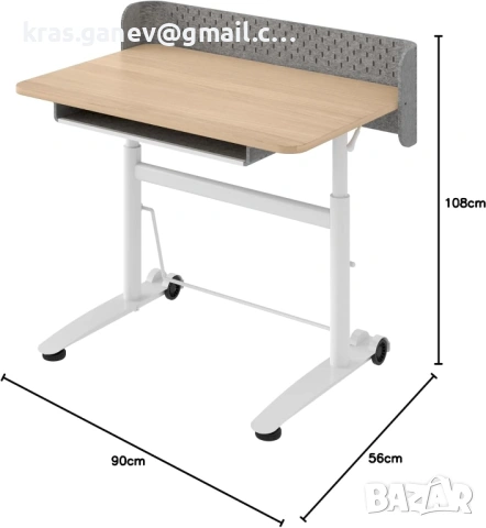 Детско бюро Ergotopia с регулируема височина – ергономично, растящо, снимка 3 - Бюра - 54007504