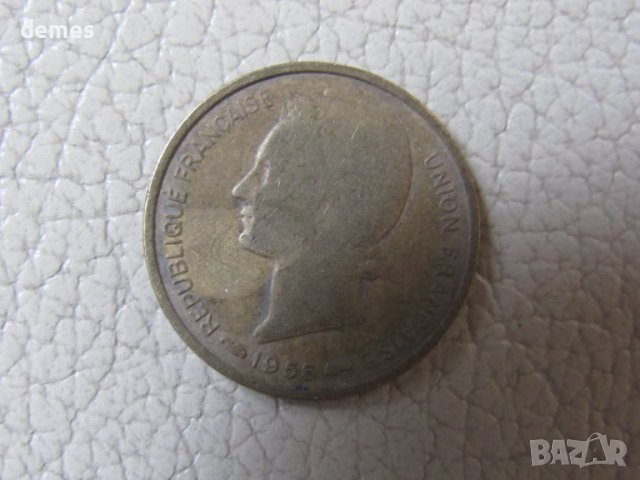 Того - 5 франка - 1956 година, 4D, снимка 5 - Нумизматика и бонистика - 40315252