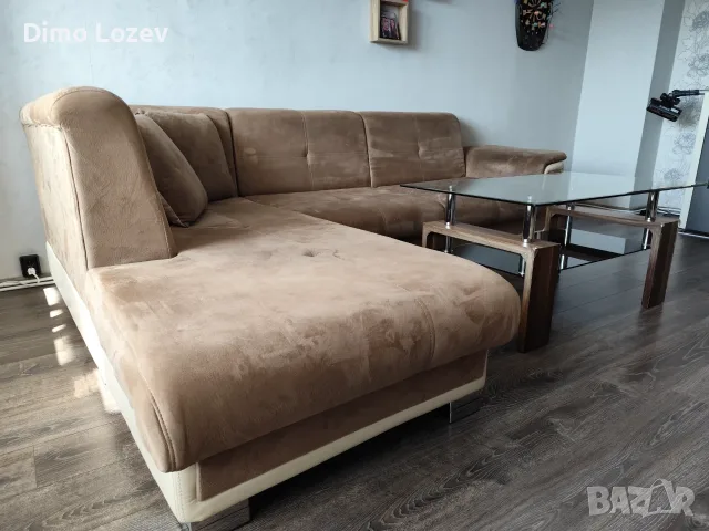 Продавам ъглов диван с холна маса , снимка 2 - Дивани и мека мебел - 56144803
