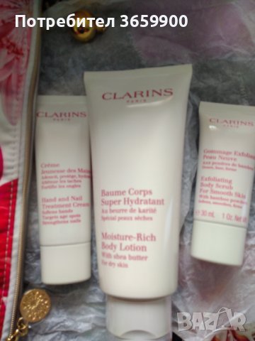 Комплект Clarins+несесер,НОВ, снимка 3 - Козметика за тяло - 39971741