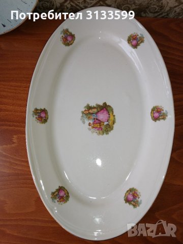 Овално порцеланово плато 