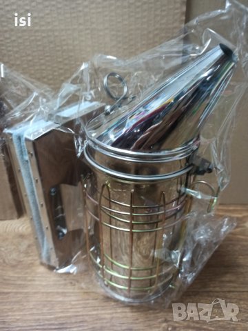 Пчеларска пушалка Неръждаема с решетка естествен мех Сръбска-пчеларски, снимка 2 - За пчели - 31776143