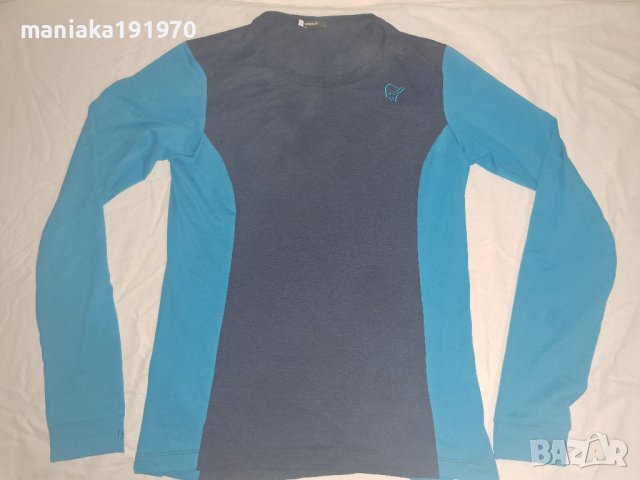 Norrona W Fjora Equalizer Lightweight Long Sleeve Ocean Swell  (L) дамска спортна блуза, снимка 2 - Спортни екипи - 42122002