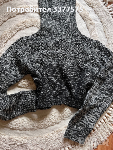 Пуловер къс crop top поло, снимка 5 - Блузи с дълъг ръкав и пуловери - 44640105