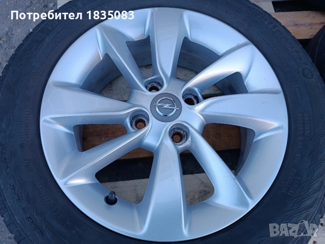 Лети джанти 15ки 4х100 Opel + летни гуми 185/65/15 Continental, снимка 5 - Гуми и джанти - 52495443