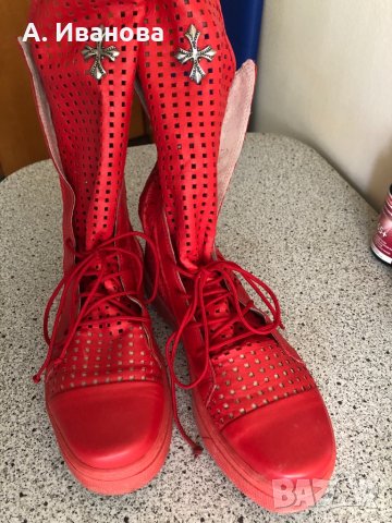 Дамски боти естествена кожа, снимка 1