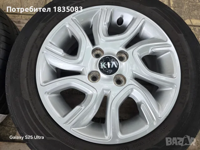 Лети джанти 14ки 4х100 Kia + летни гуми 175/65/14, снимка 7 - Гуми и джанти - 56244210