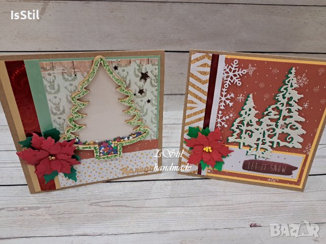 Коледна картичка, ръчно изработени коледни картички, подарък за Коледа, снимка 9 - Коледни подаръци - 38621021