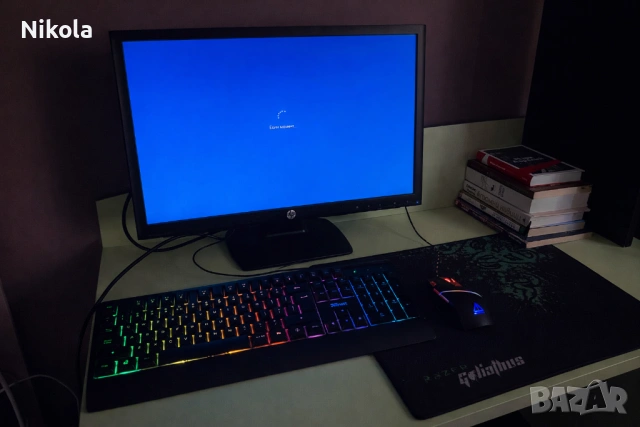 Компютьр с монитор + нова клавиатура и мишка комплект