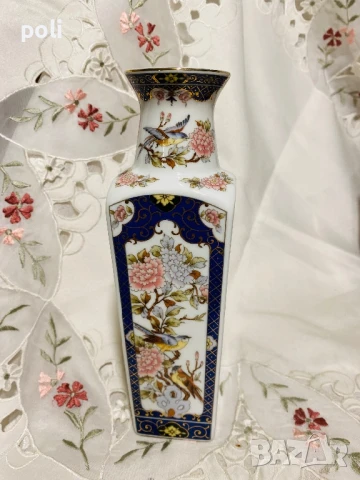 японска порцеланова ваза , снимка 3 - Вази - 50785707