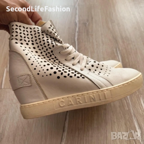 Carinii дамски обувки със скрита платформа естествена кожа 37 номер, снимка 2 - Дамски ежедневни обувки - 54174671