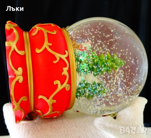 Преспапие Дядо Коледа,елен,елхи,сняг,етикет Нидерландия. , снимка 9 - Декорация за дома - 53939866