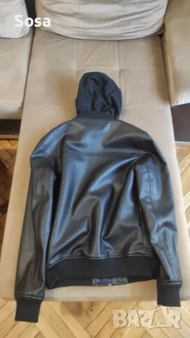 Kожен бомбър/яке River Island, размер S, черен цвят, снимка 4 - Якета - 50127148